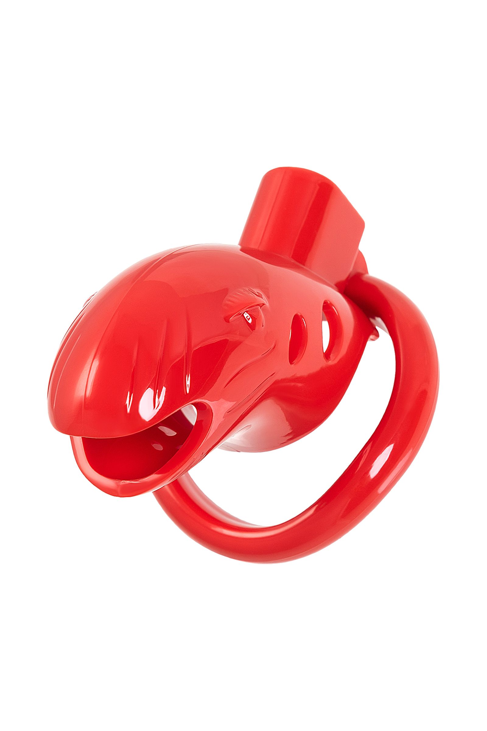 3100 Toyfa Black&Red Chastity Cage, красный. Пояс верности для мужчин — изображение 2