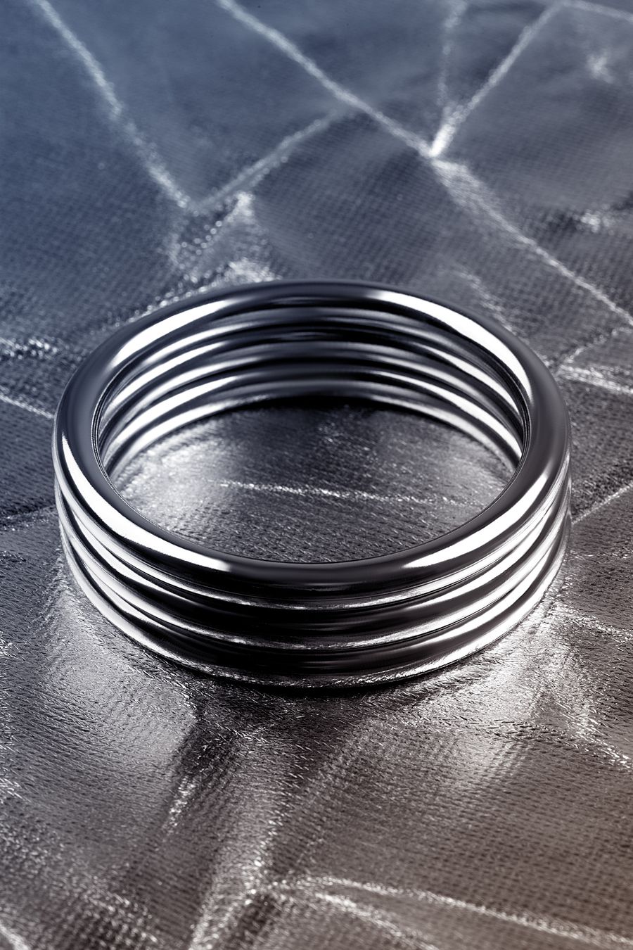 3353 ToyFa Metal Кольцо на пенис L, серебристое. Большого размера из металла — изображение 3