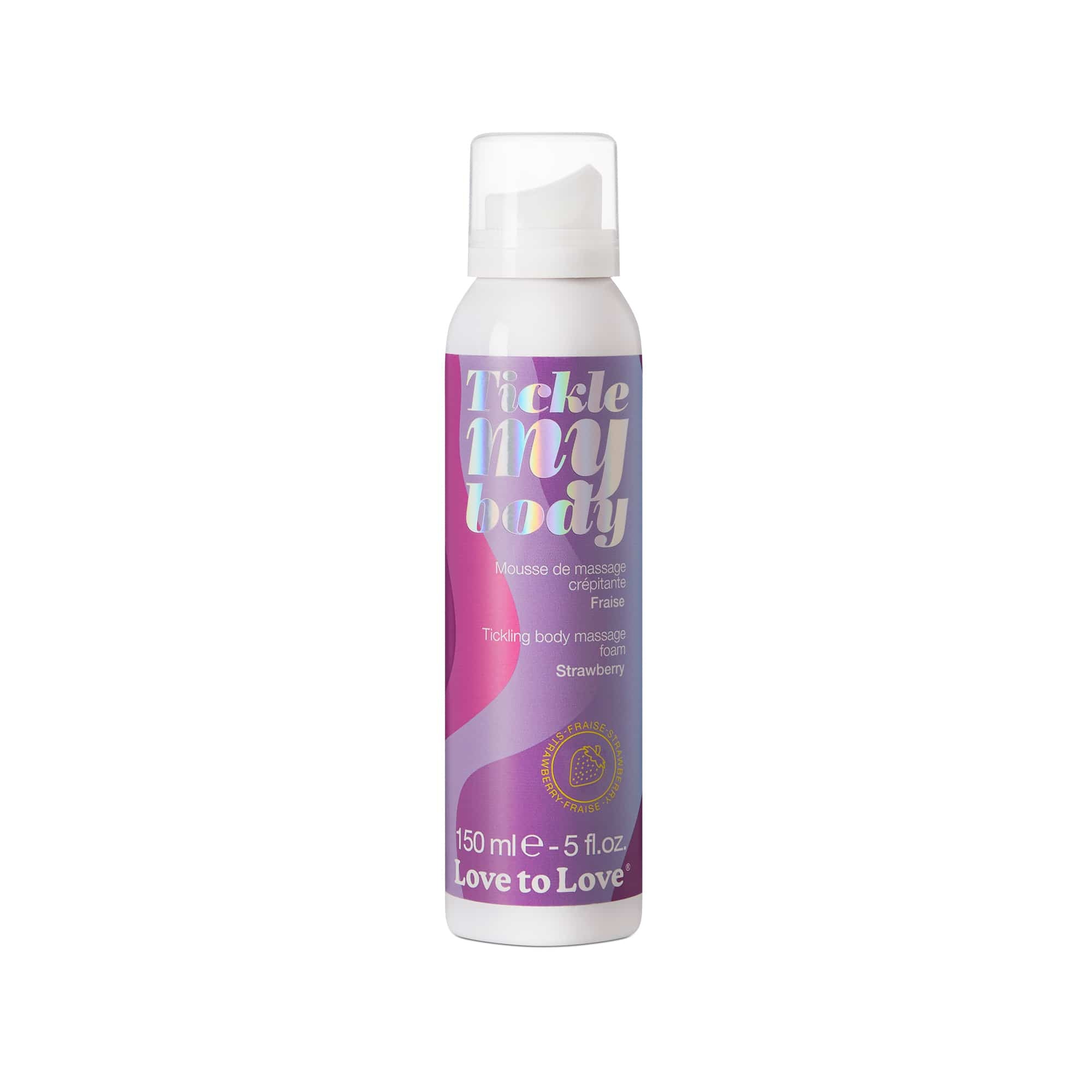 Love to Love TICKLE MY BODY клубника, Массажная хрустящая пенка 150 мл