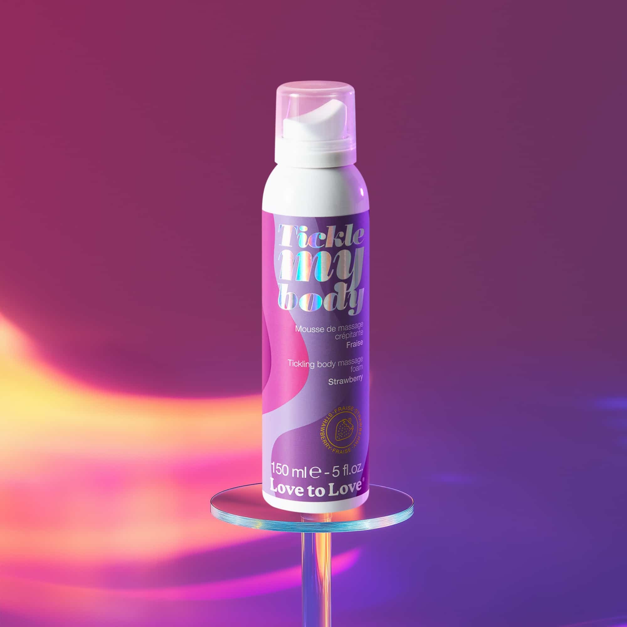 Love to Love TICKLE MY BODY клубника, Массажная хрустящая пенка 150 мл — изображение 2
