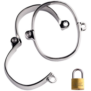 3286 Toyfa Metal Наручники 6,5х8 см, серебристые.