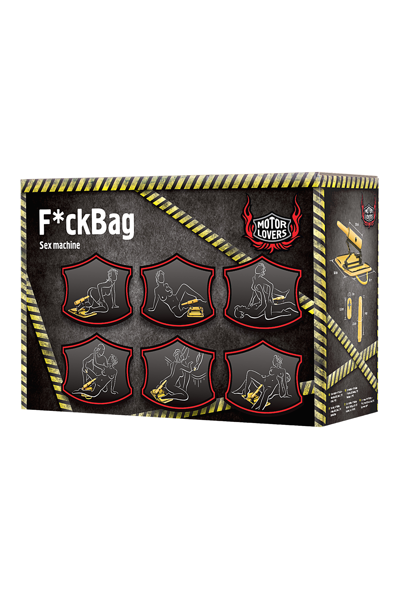 ToyFa MotorLovers F*ckBag, желтая, секс-машина на беспроводном управлении — изображение 5