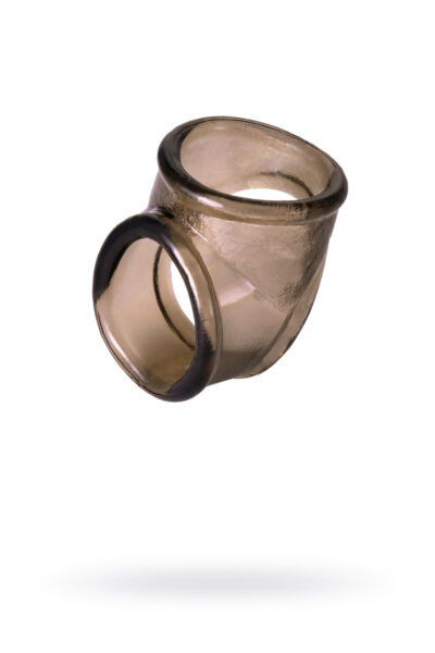3264 ToyFa Xlover Cock Ring, черное. Кольцо с отверстием для мошонки