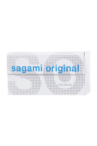 3465 Sagami Original 002 Extra Lub, 12 шт. Полиуретановые презервативы 0,02 мм с увеличенным объемом смазки