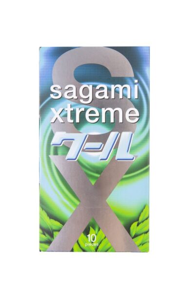 3466 Sagami Xtreme Mint, 10 шт. Презервативы с мятным ароматом и охлаждающим эффектом