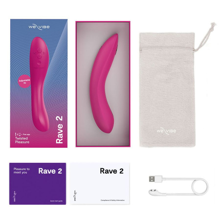 3689 We-Vibe Rave 2, фуксия. Интерактивный вибромассажер для точки G