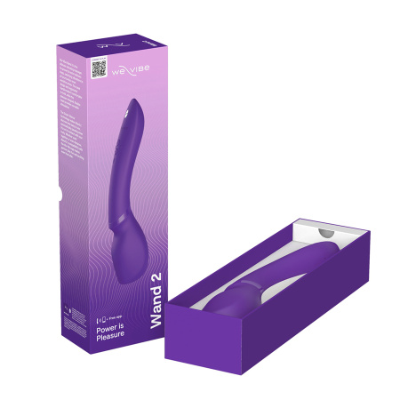 3749 We-Vibe Wand 2, фиолетовый. Универсальный вибратор-wand для двоих — изображение 4