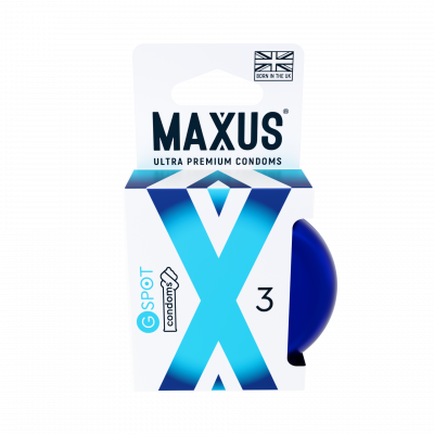 3044-2 Maxus G-spot, 3 шт. Презервативы с двойной спиралью